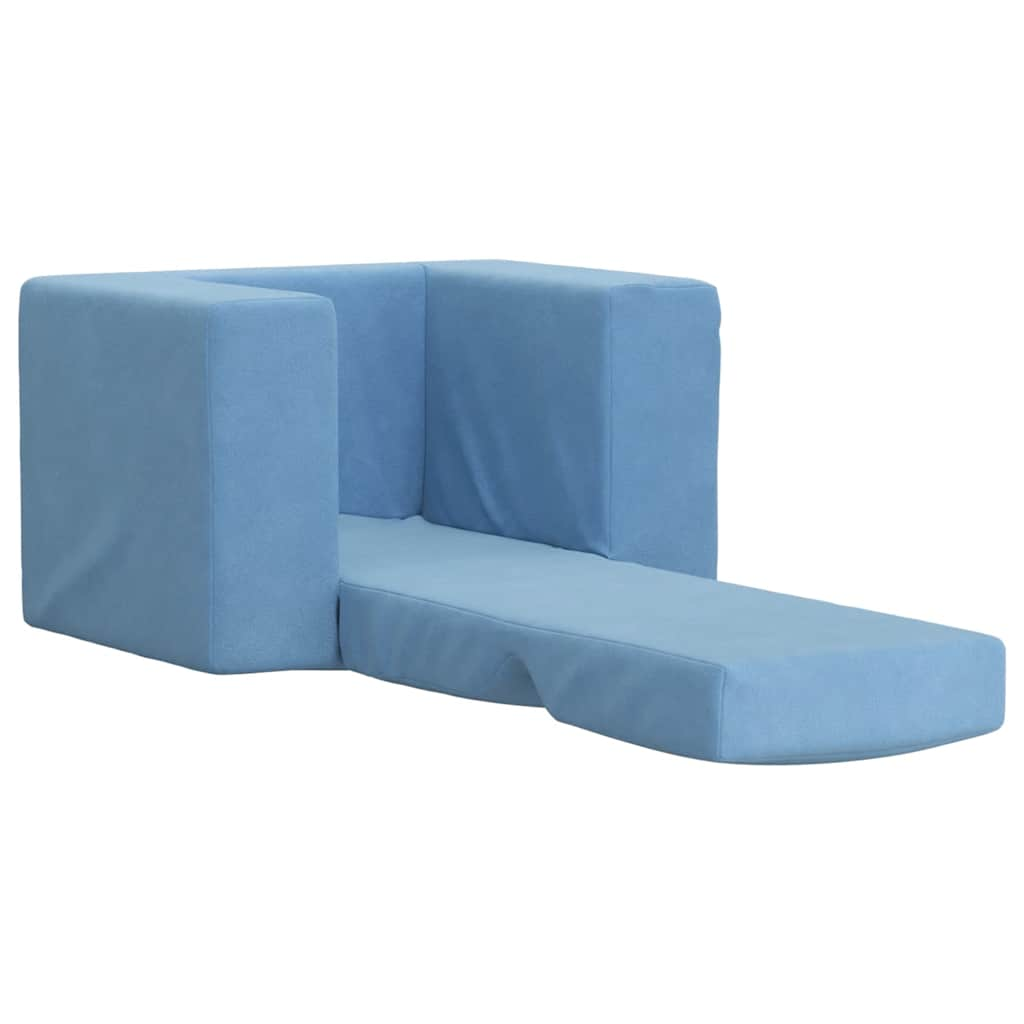 Sofa Bed for Children Blue Soft Plush