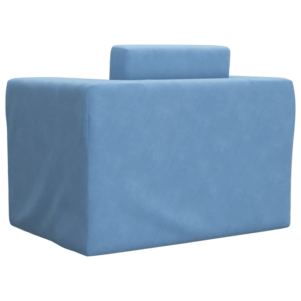 Sofa Bed for Children Blue Soft Plush