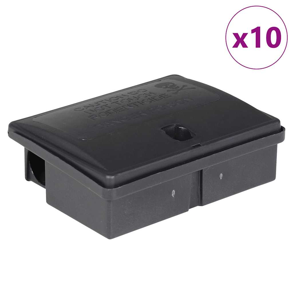 Mouse traps 10 pcs. Black 13x10x4 cm