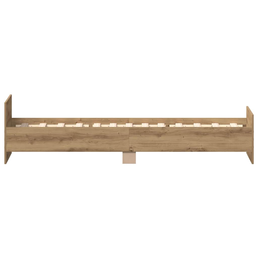 Bettgestell ohne Matratze Artisan-Eiche 90x200cm Holzwerkstoff