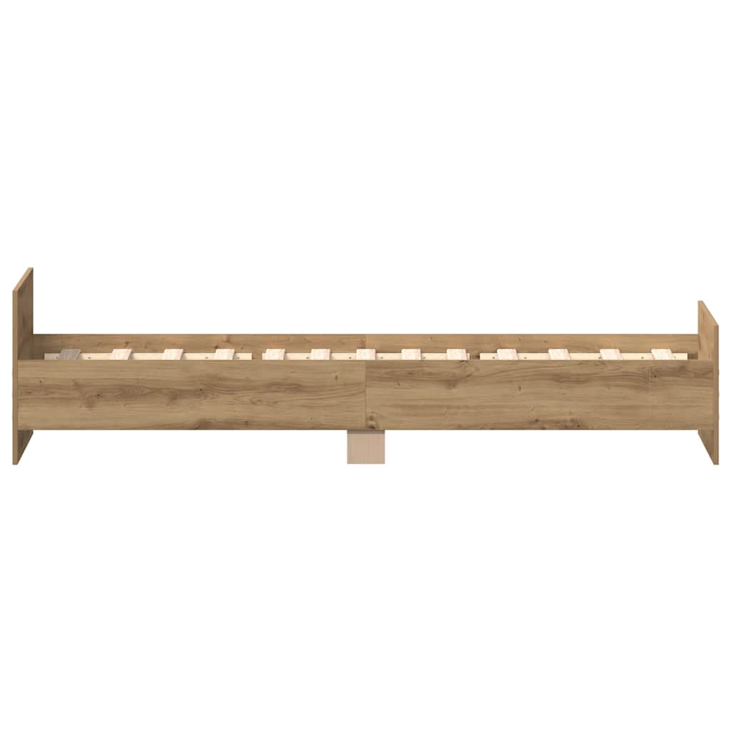 Bettgestell ohne Matratze Artisan-Eiche 90x190cm Holzwerkstoff