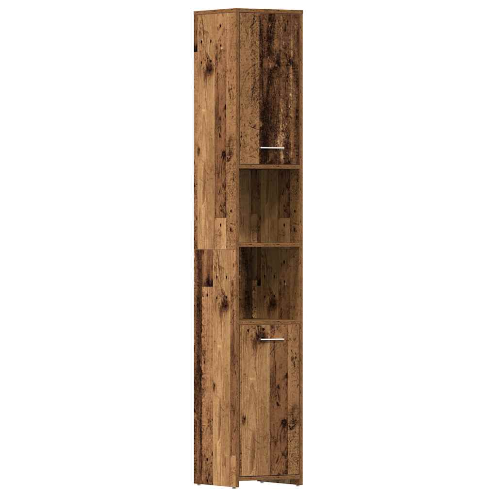 Bathroom cabinet old wood look 30x30x183.5 cm wood material