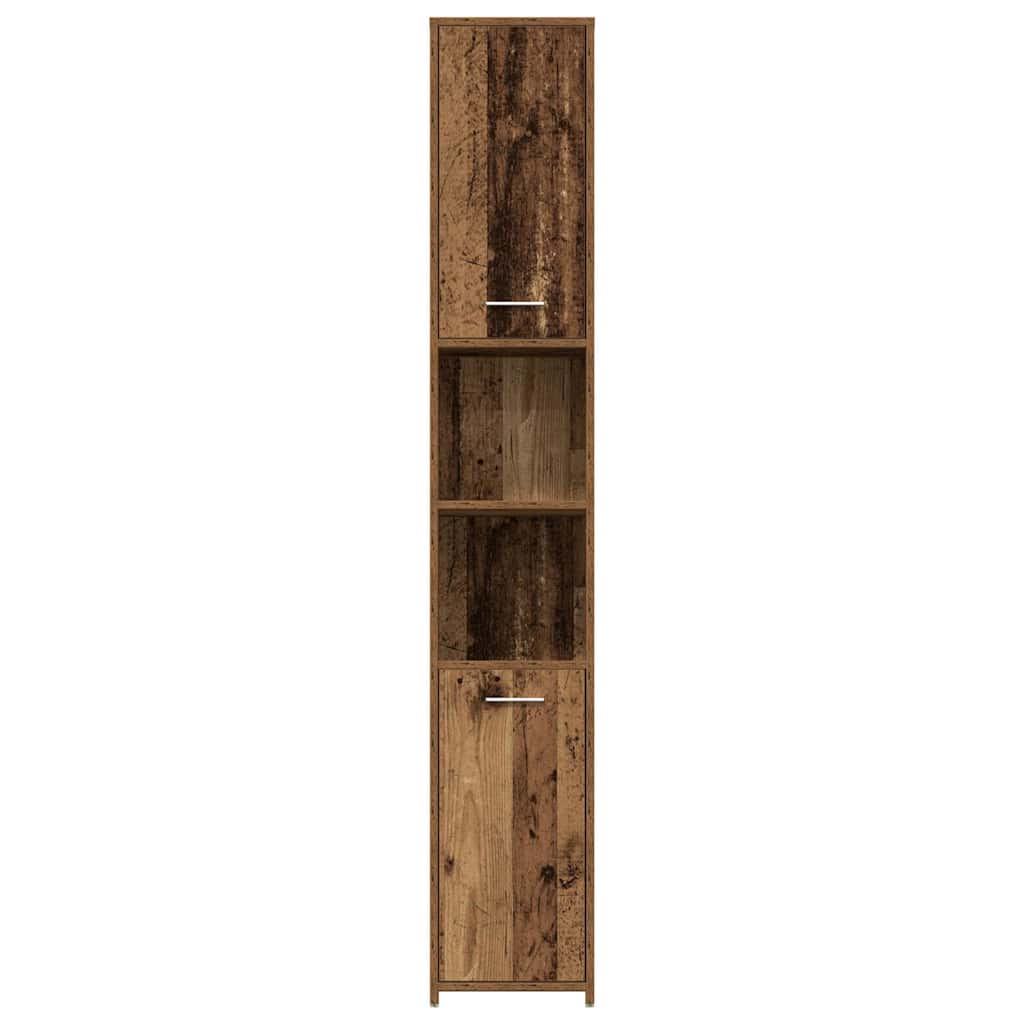 Bathroom cabinet old wood look 30x30x183.5 cm wood material