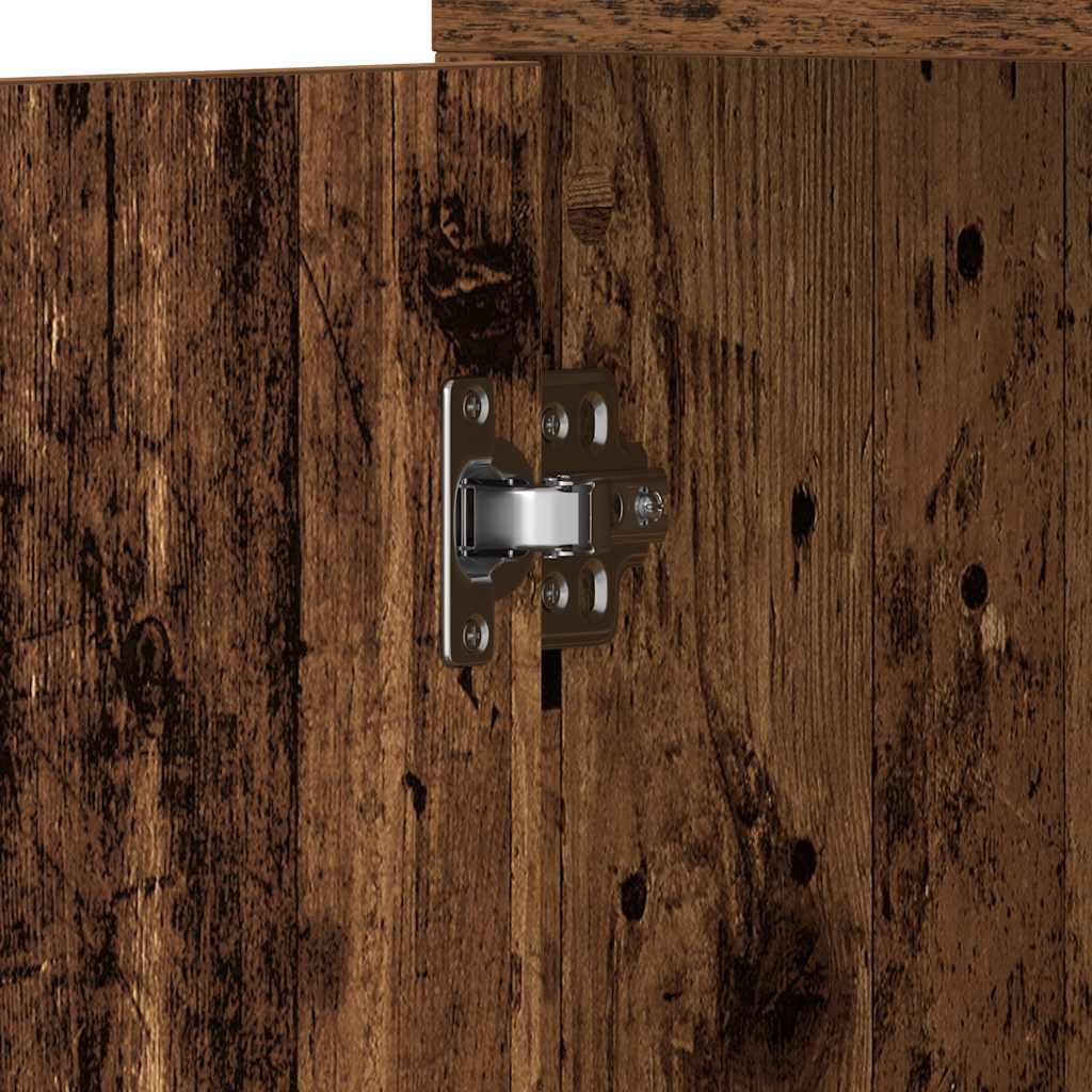 Bathroom cabinet old wood look 30x30x183.5 cm wood material