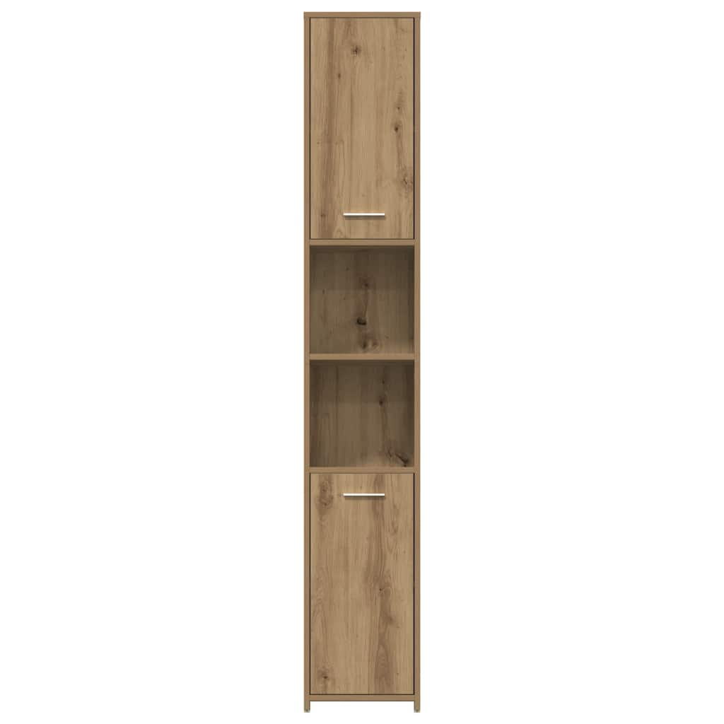 Artisan oak bathroom cabinet 30x30x183.5 cm made of wood material