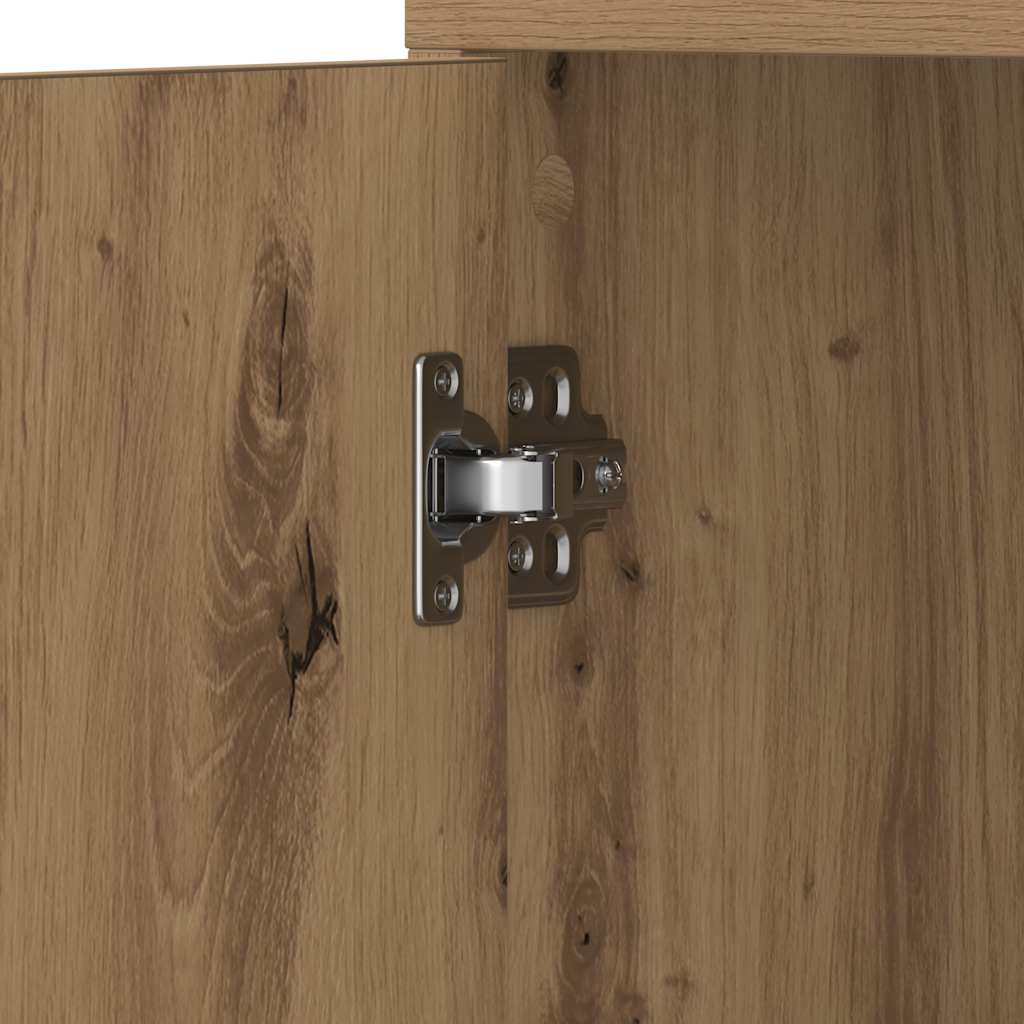 Artisan oak bathroom cabinet 30x30x183.5 cm made of wood material