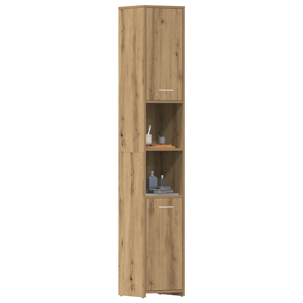 Badschrank Artisan-Eiche 30x30x183,5 cm Holzwerkstoff