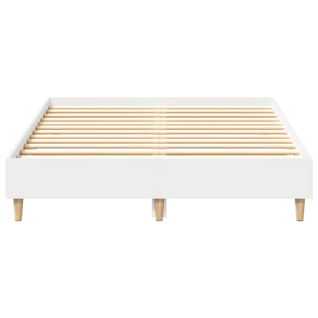 Bed frame without mattress white 120x200 cm wood material