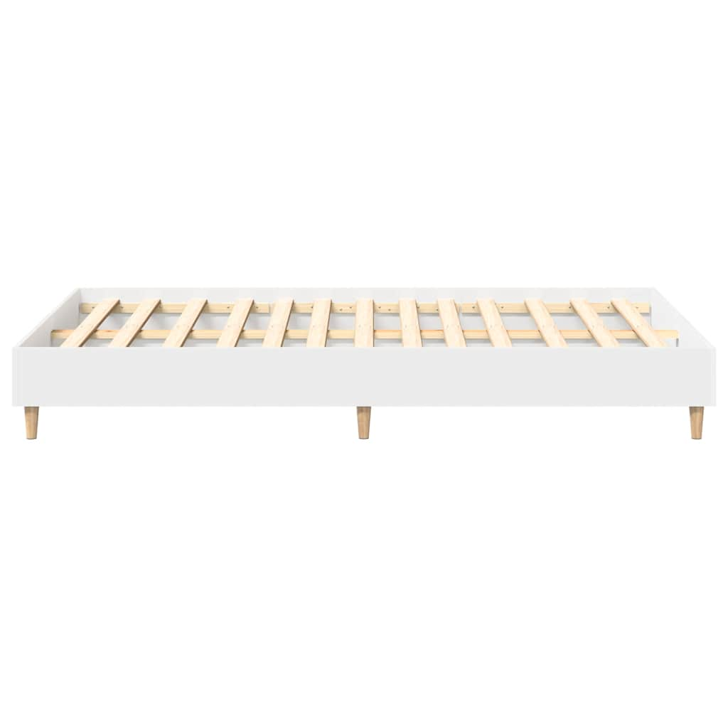 Bed frame without mattress white 120x200 cm wood material