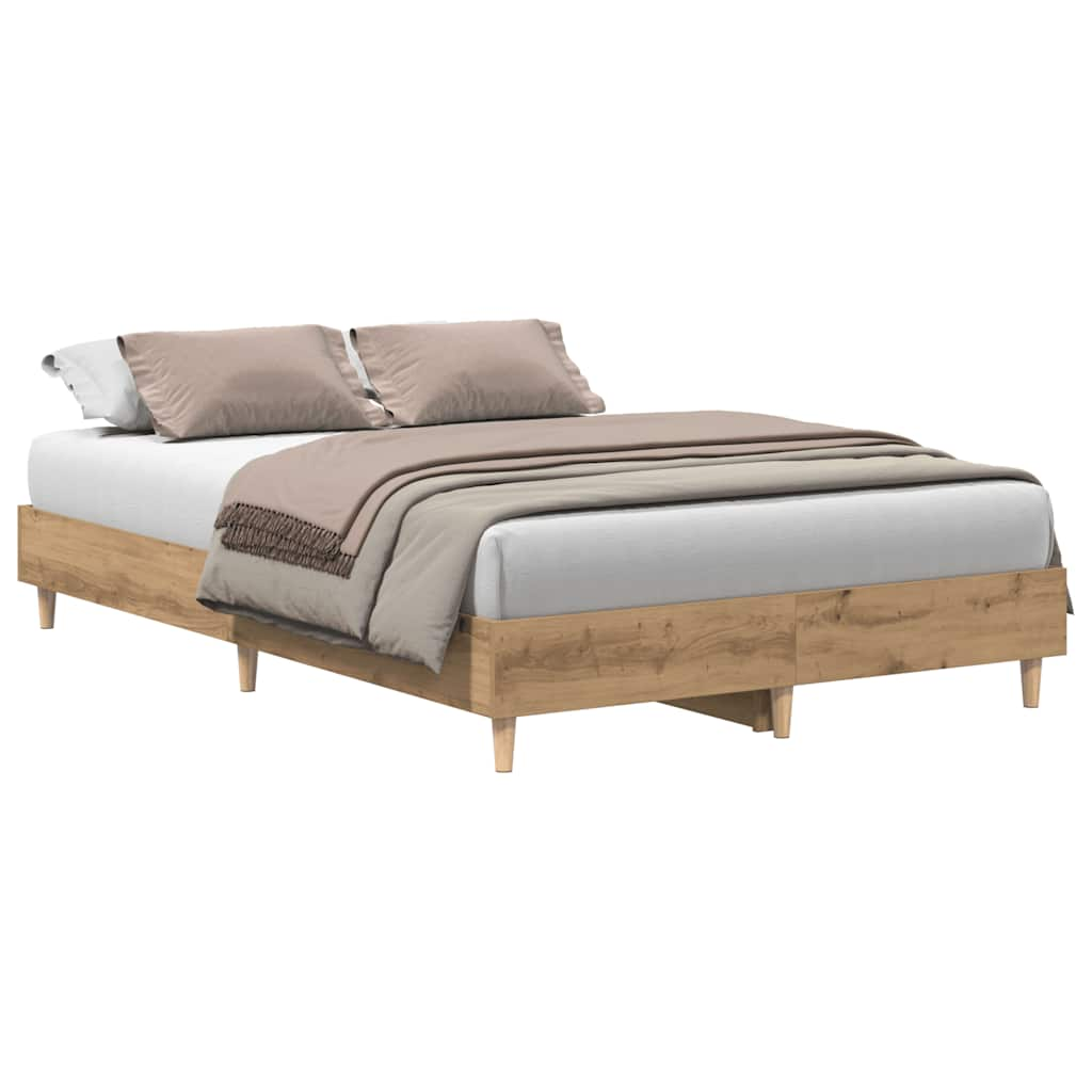 Bed frame without mattress Artisan oak 120x200cm wood material