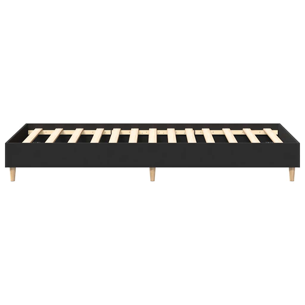 Bed frame without mattress Black 100x200 cm wood material