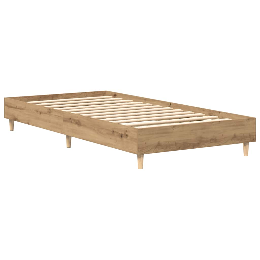 Bettgestell ohne Matratze Artisan-Eiche 100x200cm Holzwerkstoff