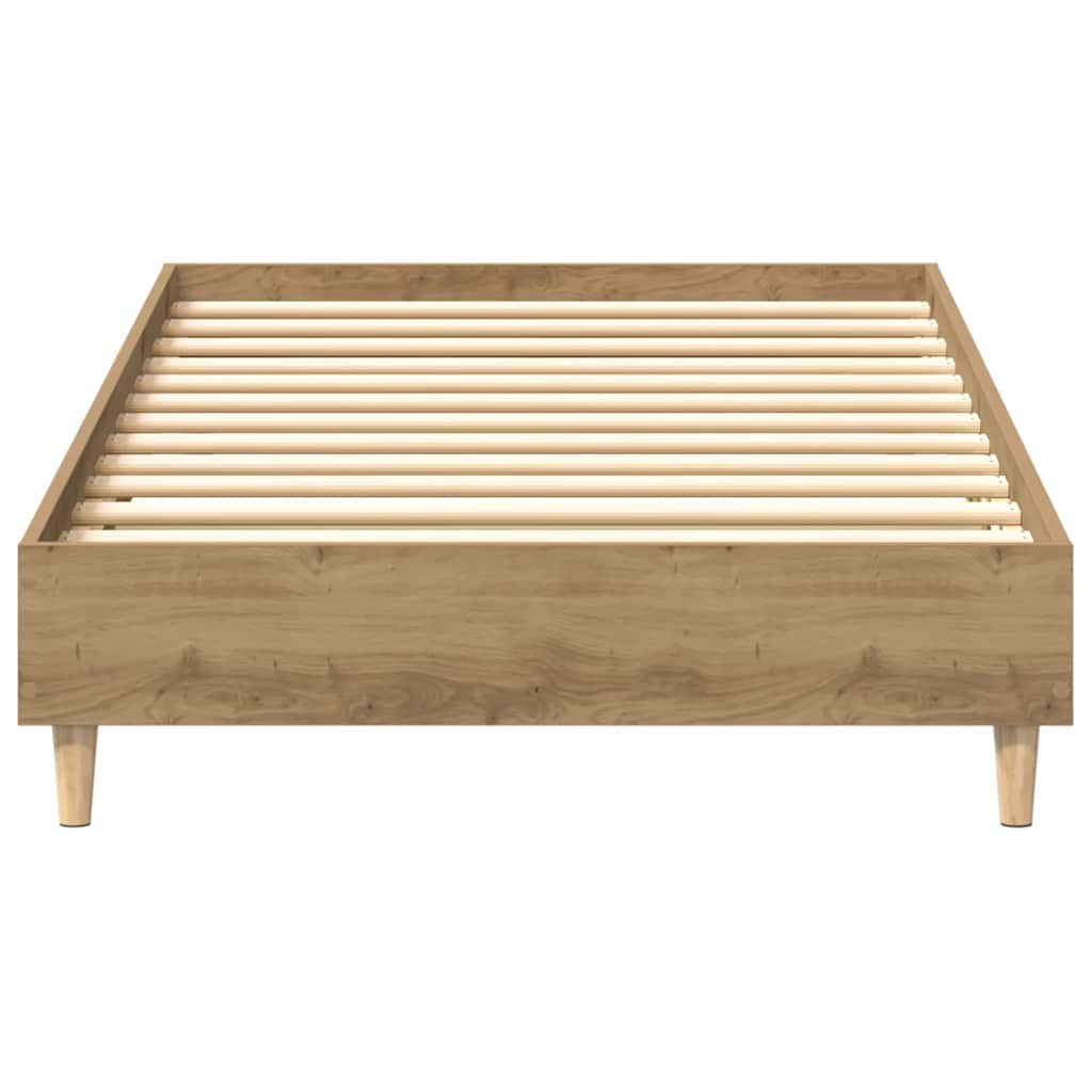 Bettgestell ohne Matratze Artisan-Eiche 100x200cm Holzwerkstoff