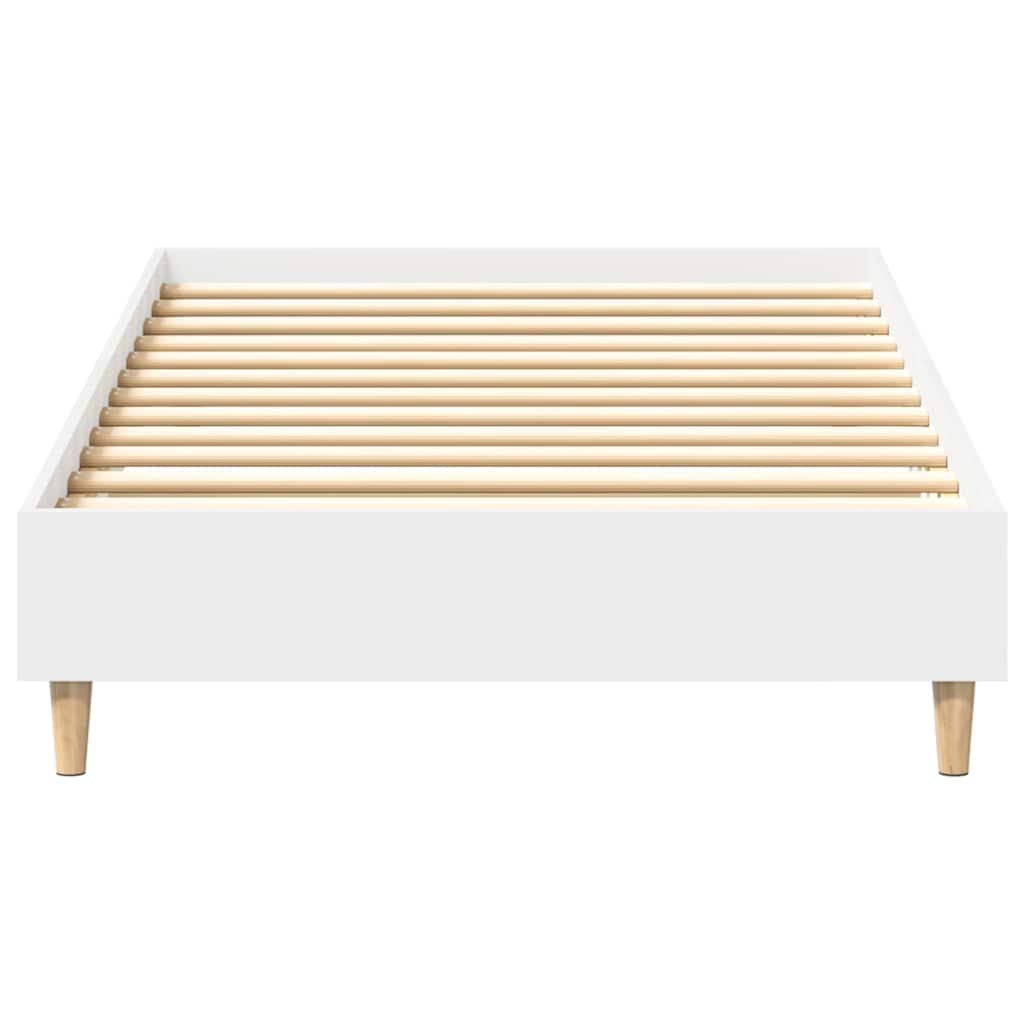 Bed frame without mattress white 90x200 cm wood material