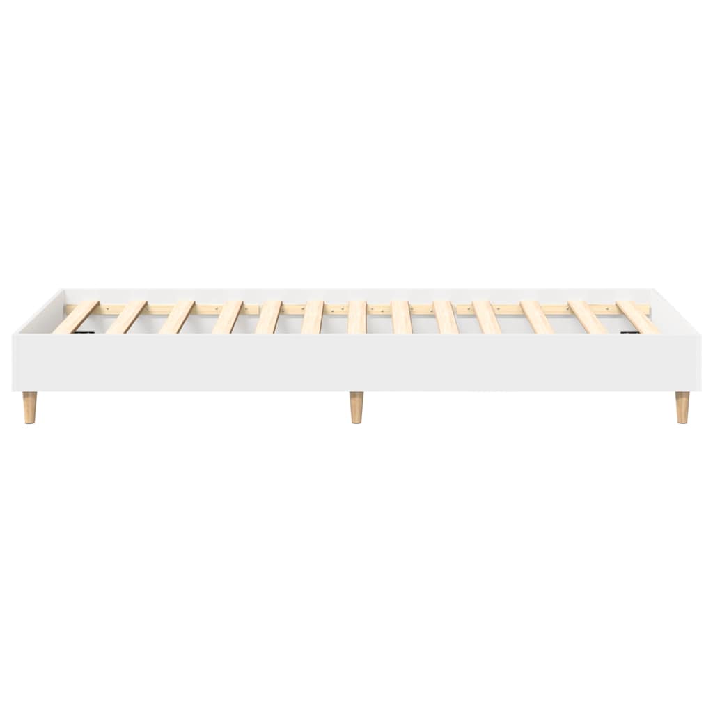 Bed frame without mattress white 90x200 cm wood material