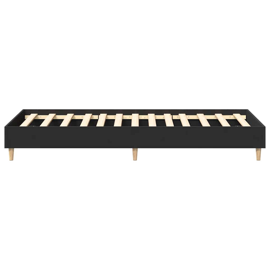 Bed frame without mattress Black 90x200 cm wood material