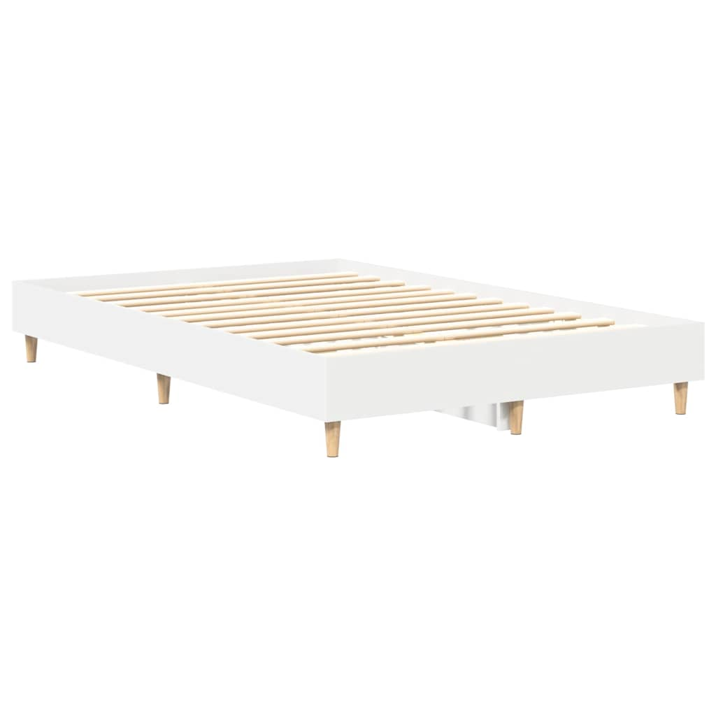 Bed frame without mattress white 140x190 cm wood material