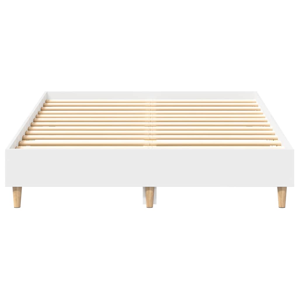 Bed frame without mattress white 140x190 cm wood material