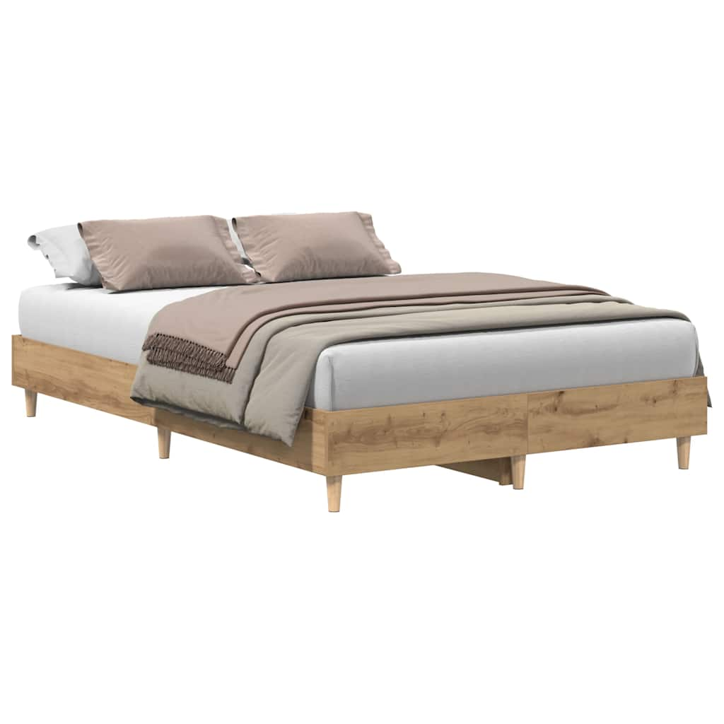 Bed frame without mattress Artisan oak 140x190cm wood material