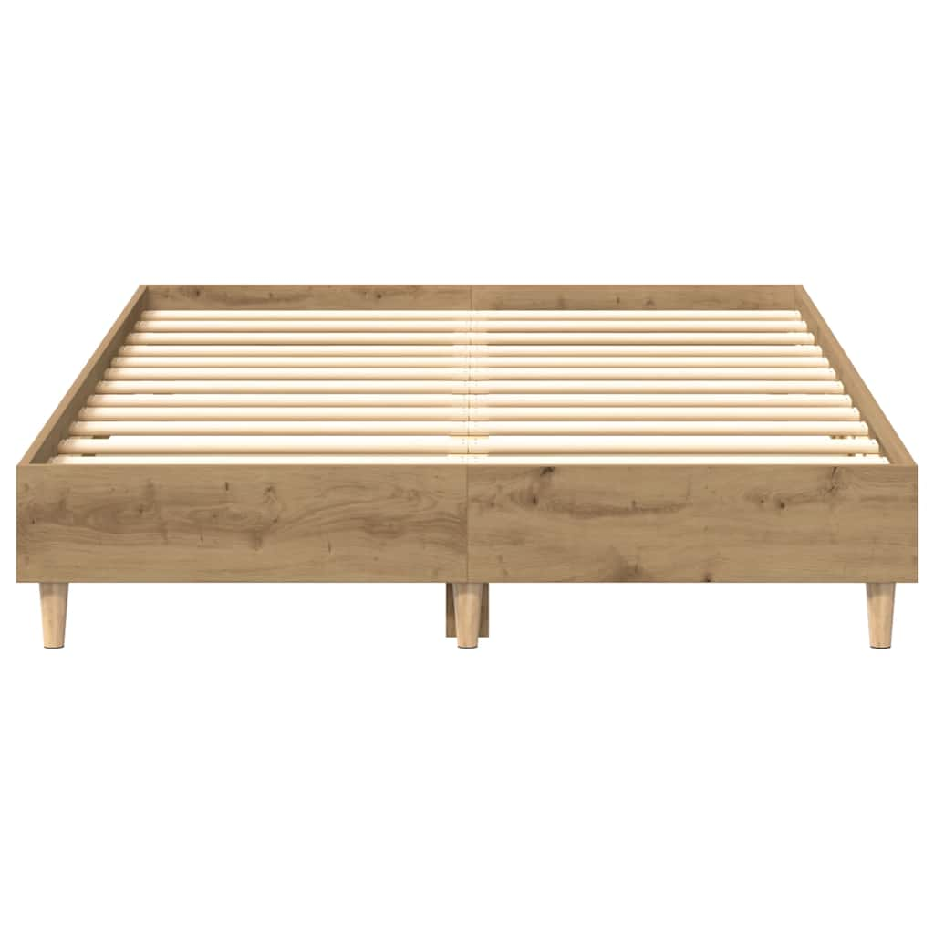 Bed frame without mattress Artisan oak 140x190cm wood material