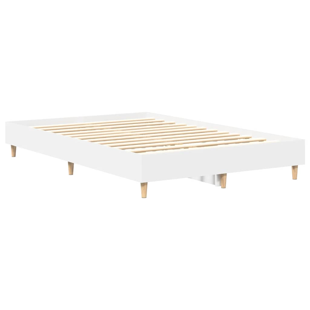 Bed frame without mattress white 135x190 cm wood material