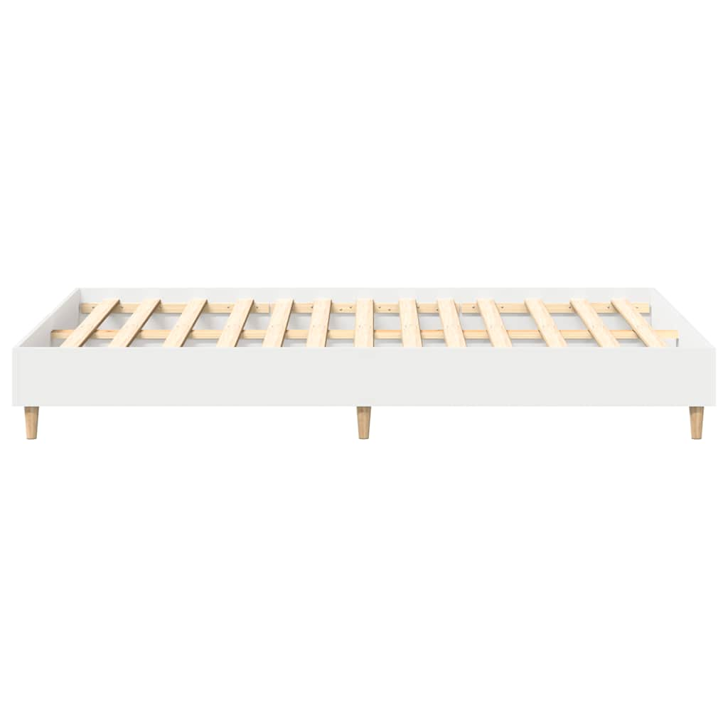 Bed frame without mattress white 135x190 cm wood material