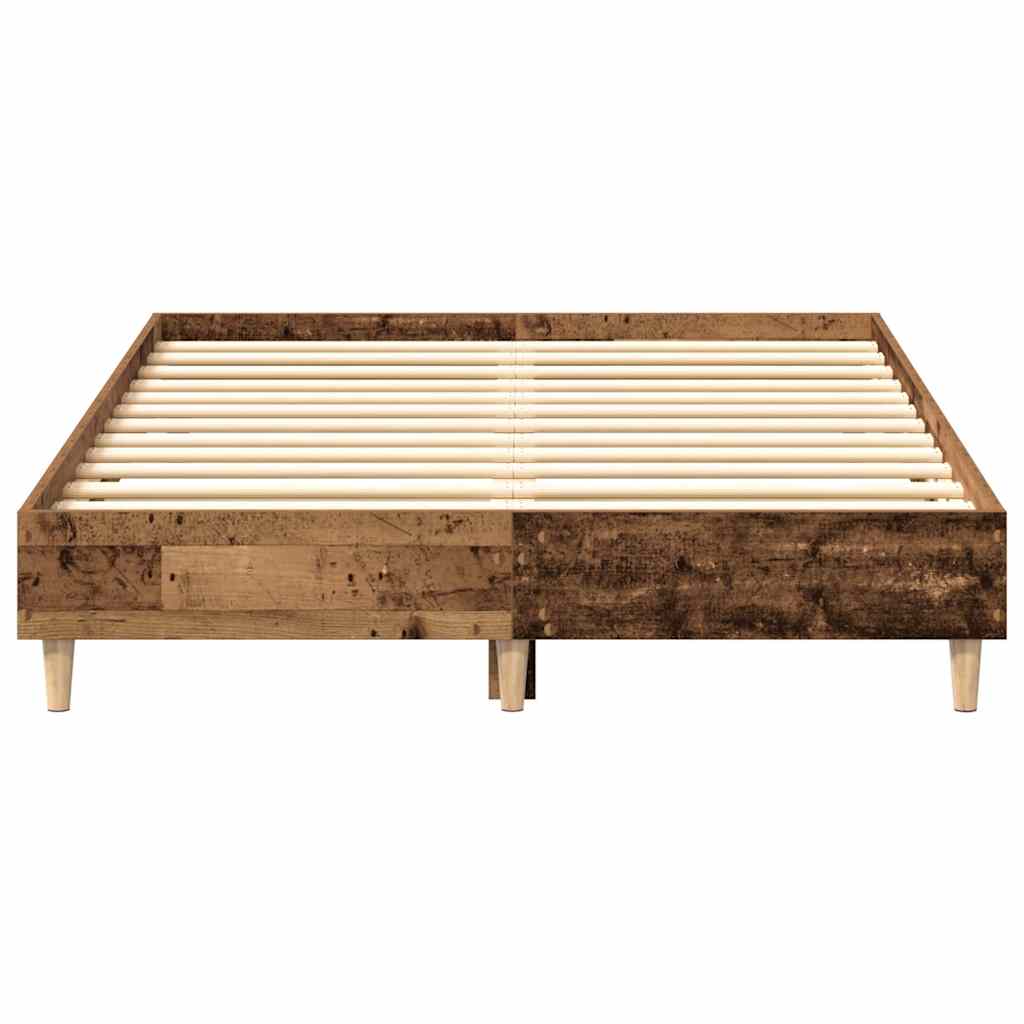 Bettgestell ohne Matratze Altholz-Optik 135x190cm Holzwerkstoff