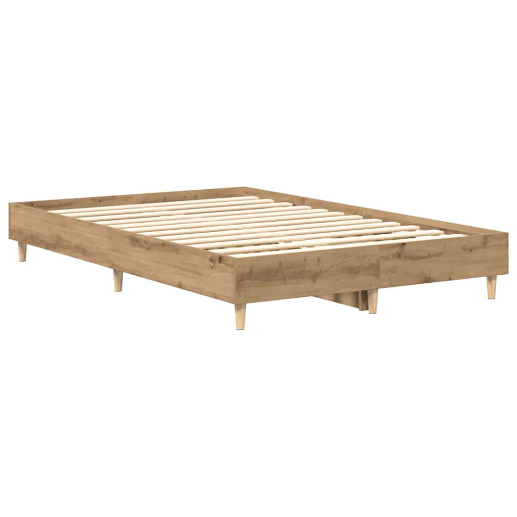 Bettgestell ohne Matratze Artisan-Eiche 135x190cm Holzwerkstoff