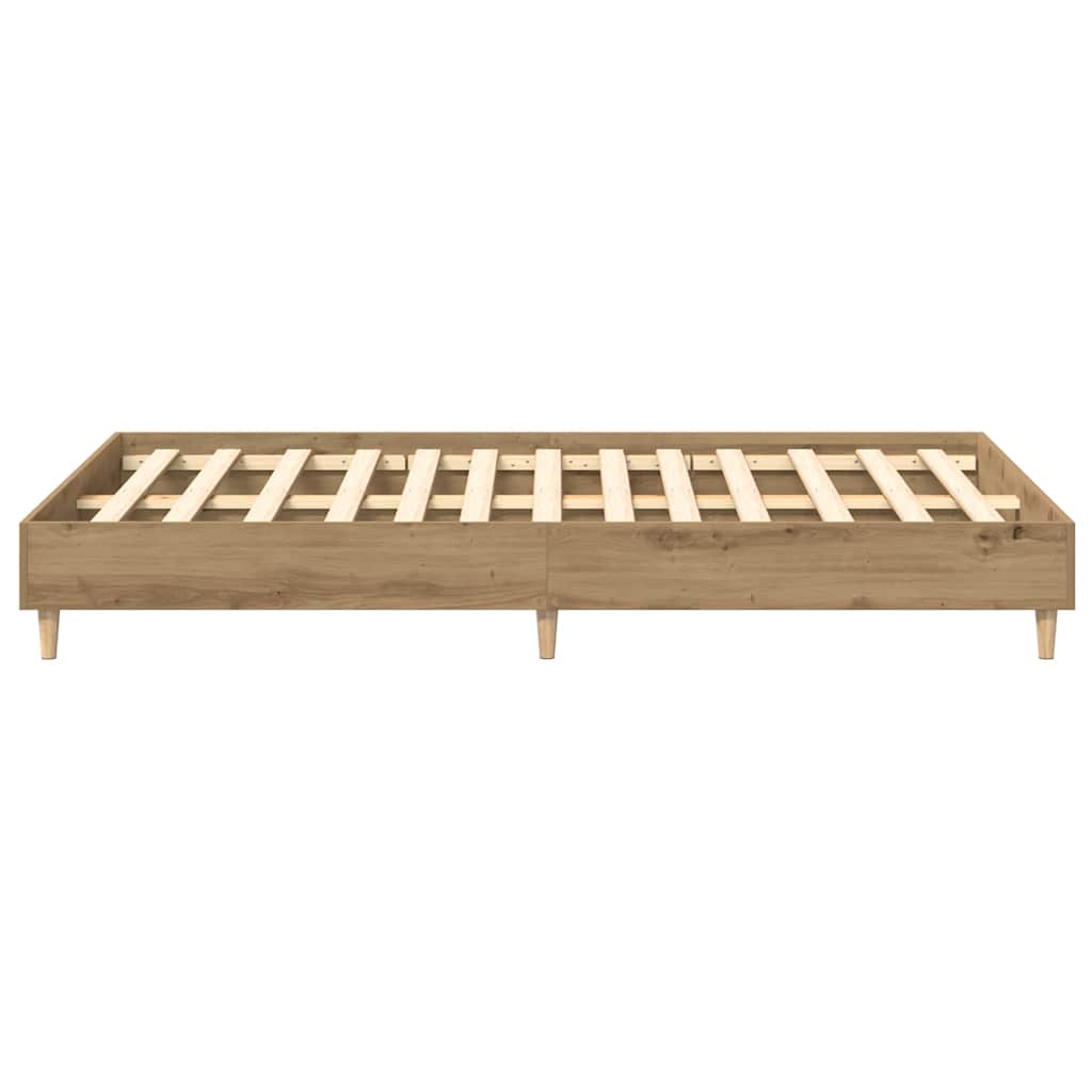 Bettgestell ohne Matratze Artisan-Eiche 135x190cm Holzwerkstoff