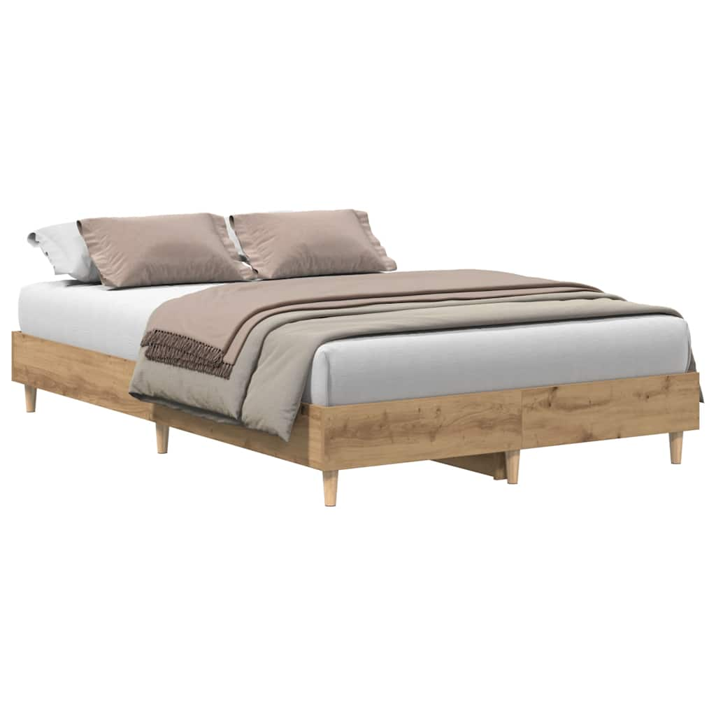 Bed frame without mattress Artisan oak 120x190cm wood material