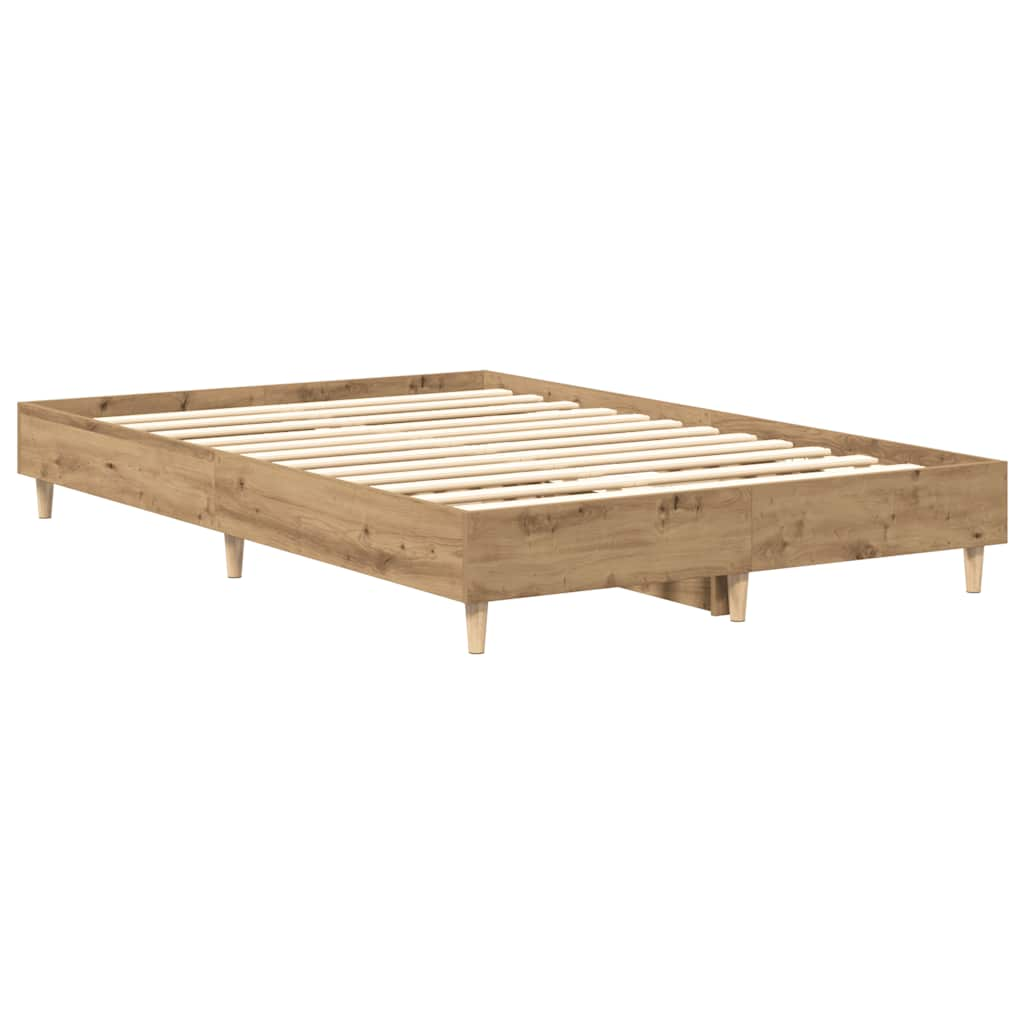 Bed frame without mattress Artisan oak 120x190cm wood material