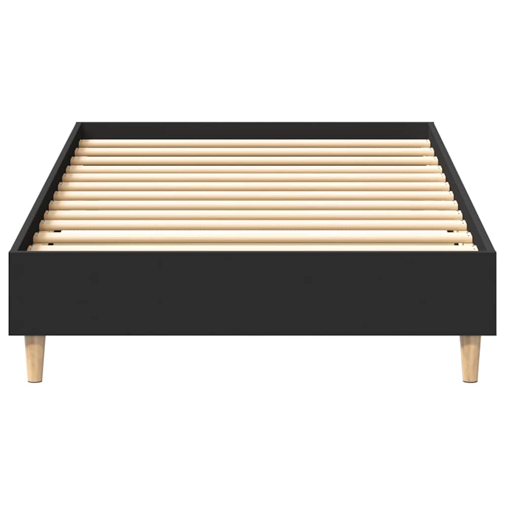 Bed frame without mattress Black 90x190 cm wood material