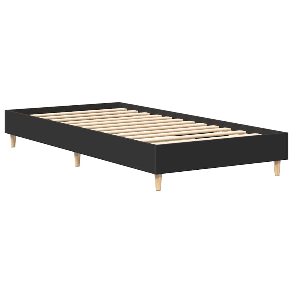 Bed frame without mattress Black 90x190 cm wood material