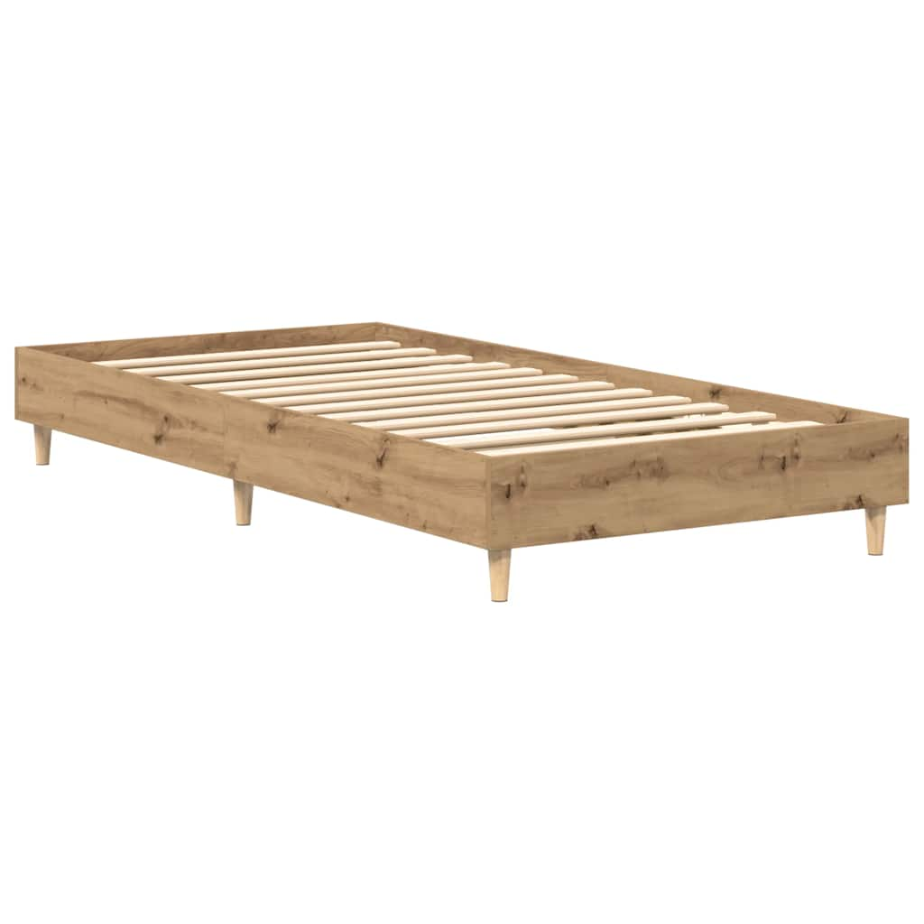 Bettgestell ohne Matratze Artisan-Eiche 90x190cm Holzwerkstoff