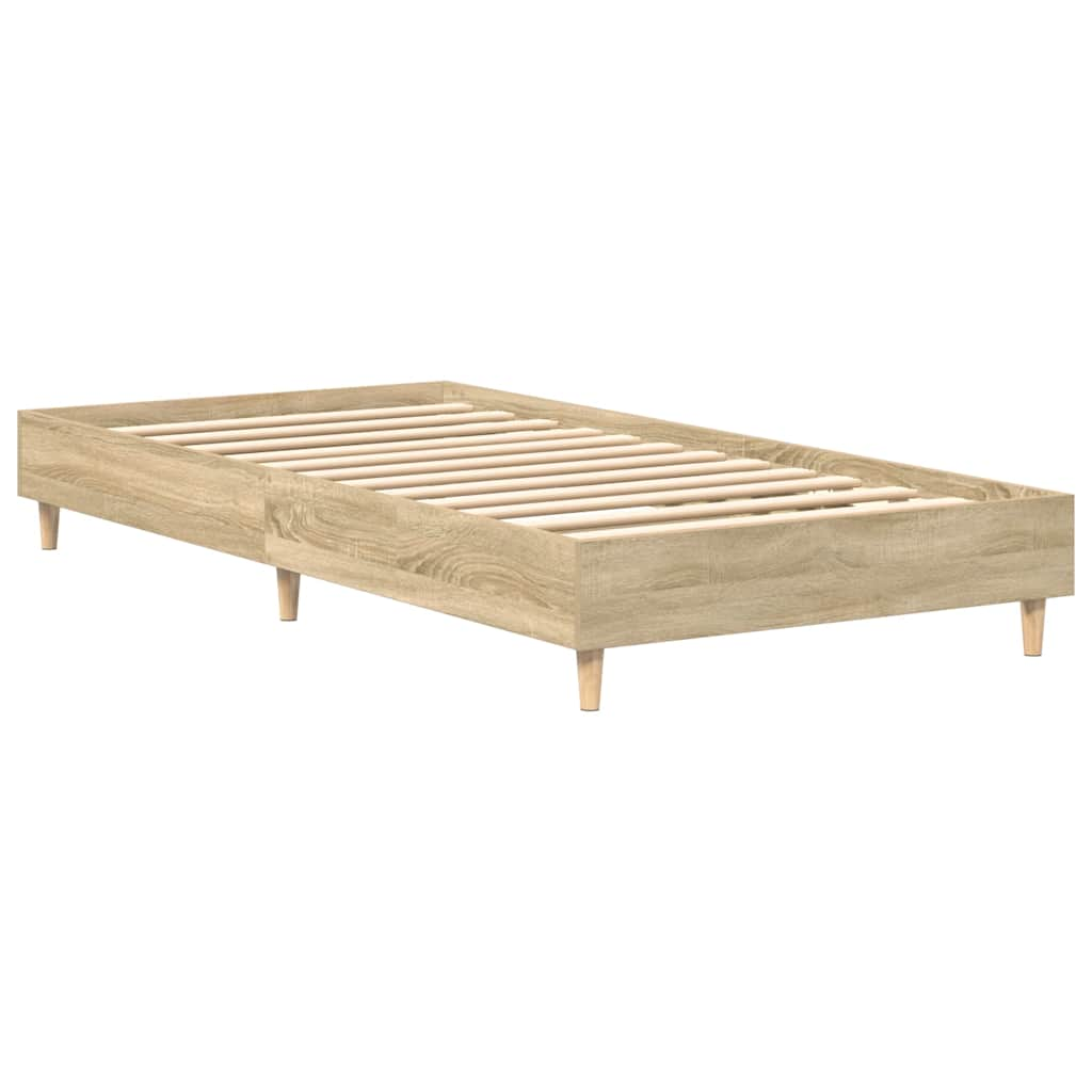 Bettgestell ohne Matratze Sonoma-Eiche 75x190 cm Holzwerkstoff