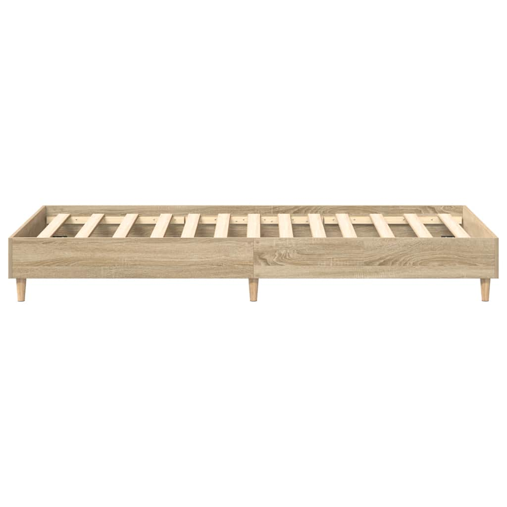 Bed frame without mattress Sonoma oak 75x190 cm wood material