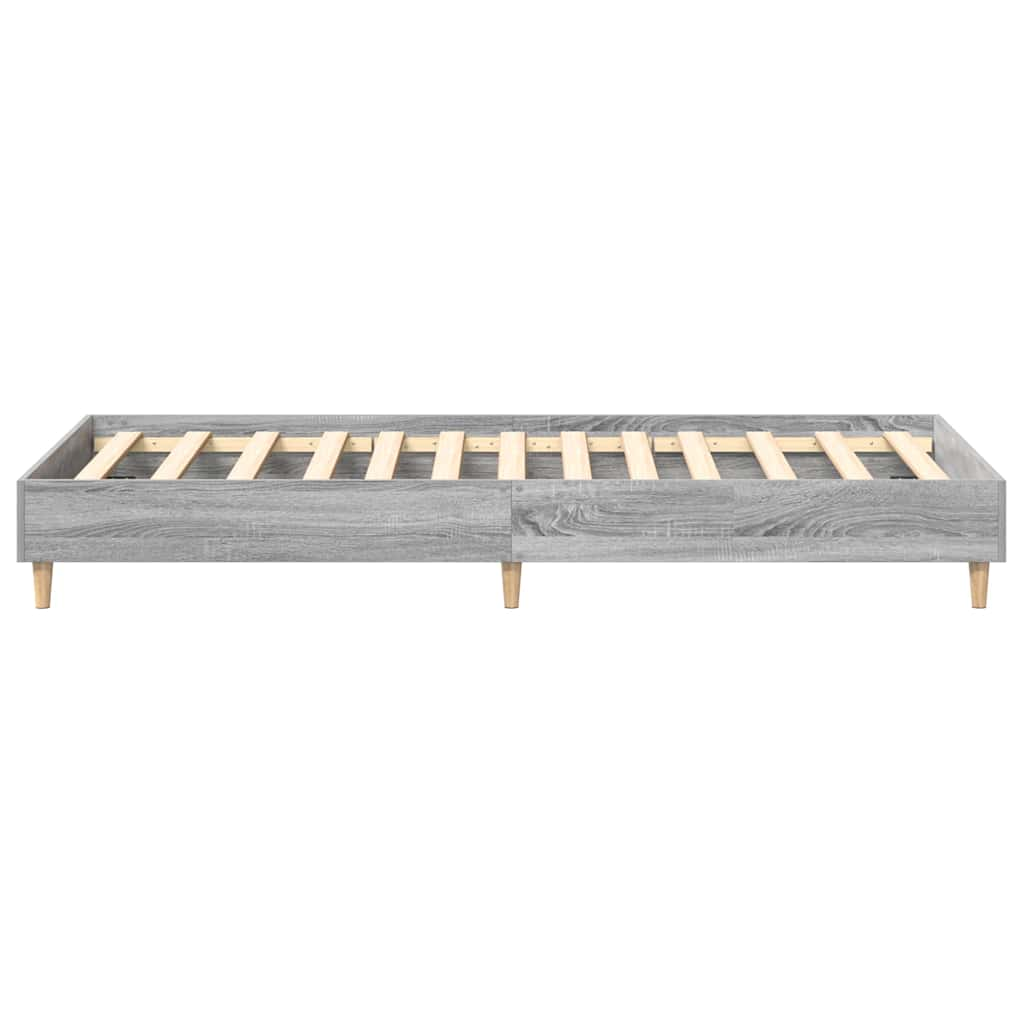 Bettgestell ohne Matratze Grau Sonoma 75x190 cm Holzwerkstoff