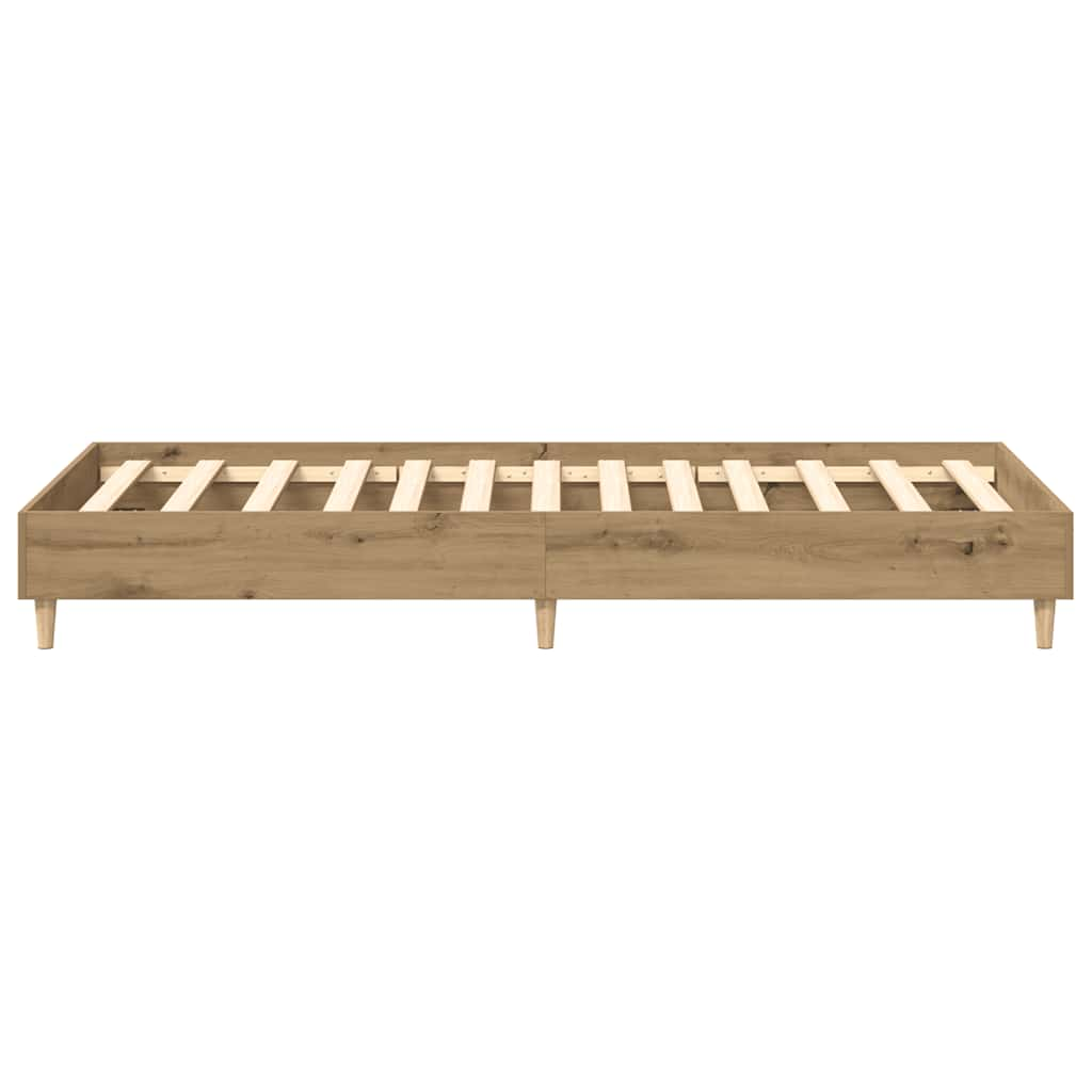 Bettgestell ohne Matratze Artisan-Eiche 75x190cm Holzwerkstoff