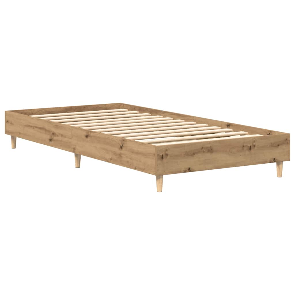 Bettgestell ohne Matratze Artisan-Eiche 75x190cm Holzwerkstoff