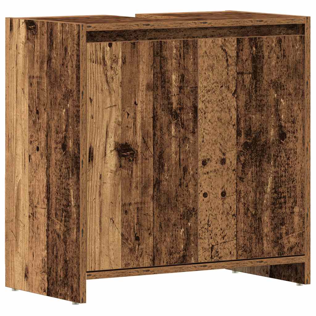 Washbasin cabinet old wood look 60x33x60 cm wood material