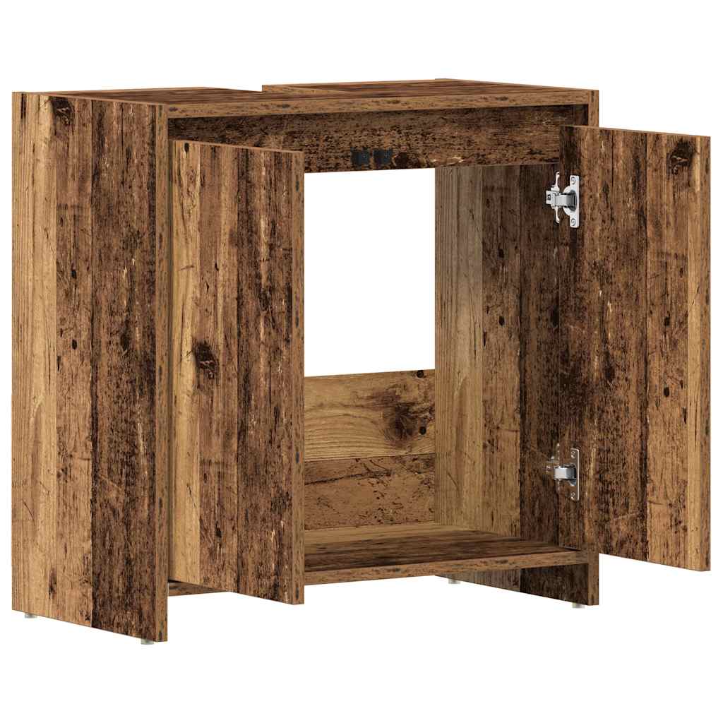 Waschbeckenunterschrank Altholz-Optik 60x33x60 cm Holzwerkstoff