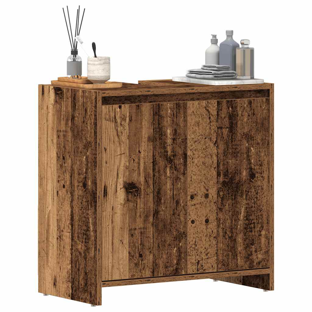 Washbasin cabinet old wood look 60x33x60 cm wood material