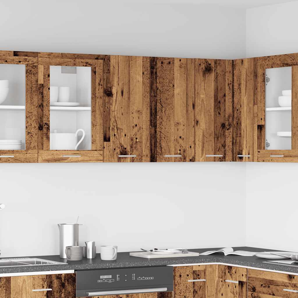 Kitchen wall cabinet old wood look 60x31x60 cm wood material