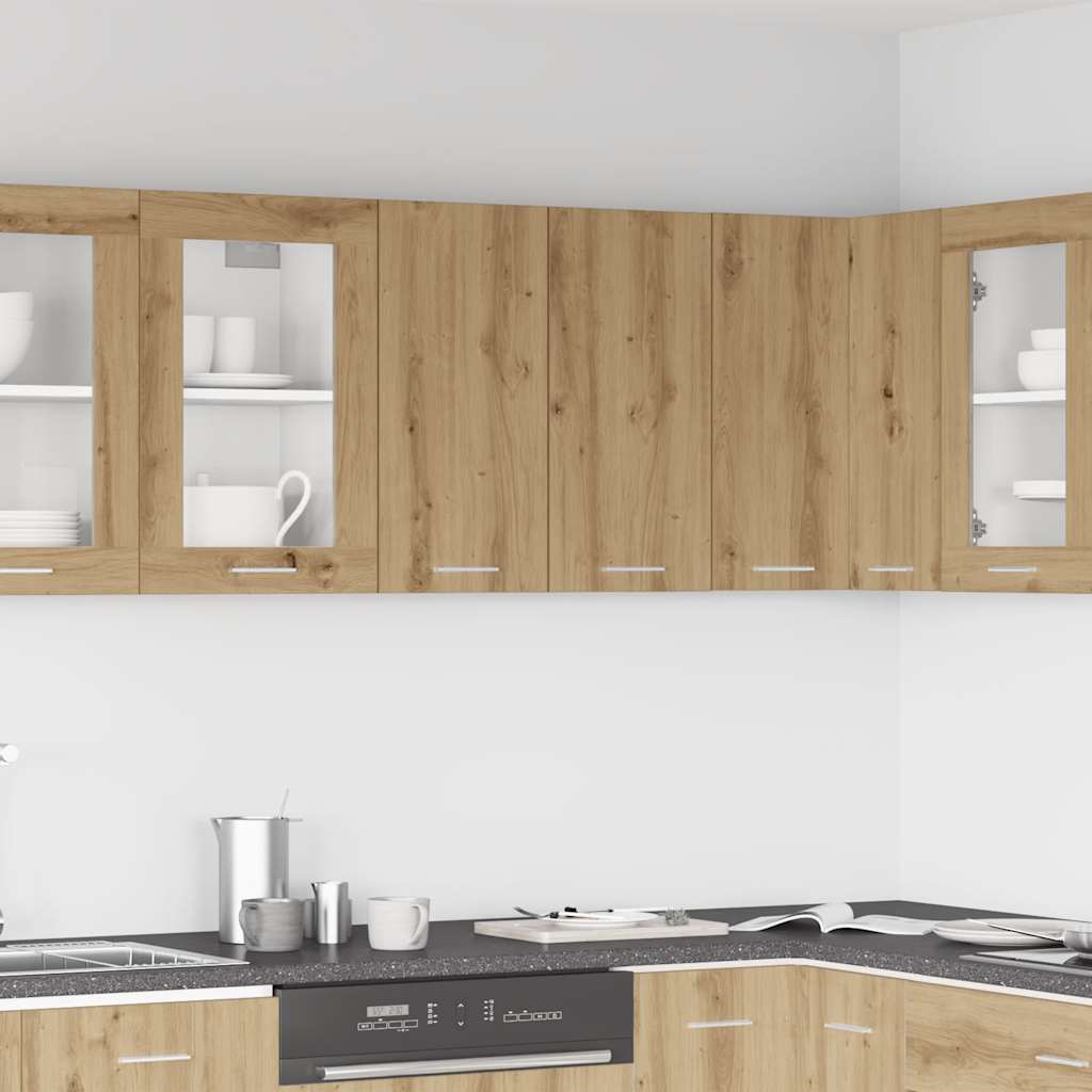 Kitchen wall cabinet Artisan oak 60x31x60 cm wood material