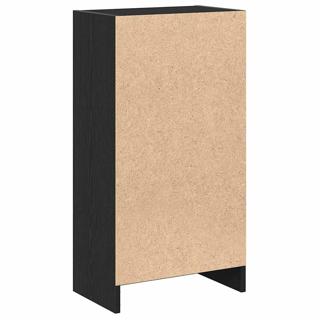 Bücherregal Schwarz Eichen-Optik 40x24x76 cm Holzwerkstoff