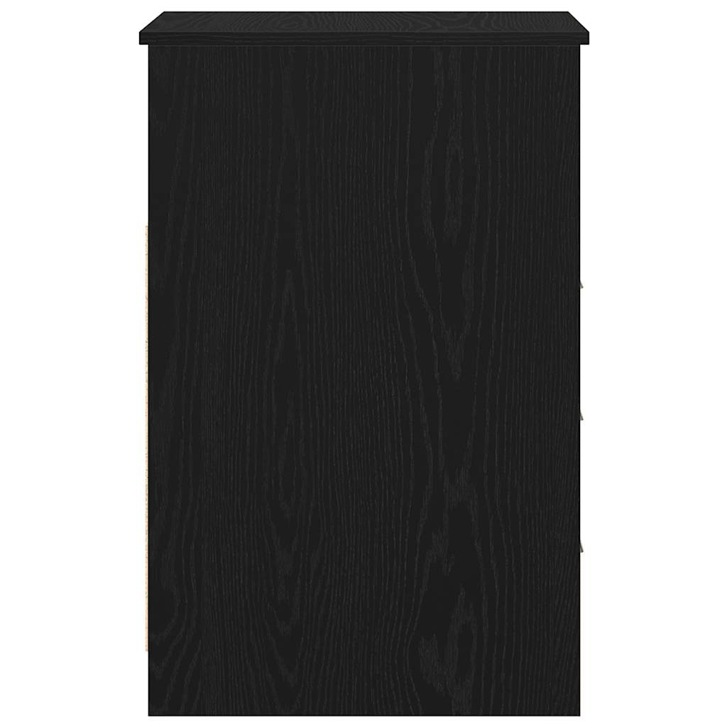 Schubladenschrank Schwarz Eichen-Optik 40x50x76cm Holzwerkstoff