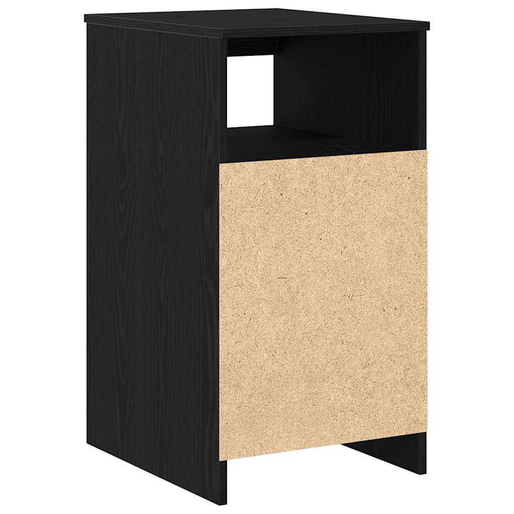 Drawer Cabinet Black Oak Look 40x50x76cm Wood Material