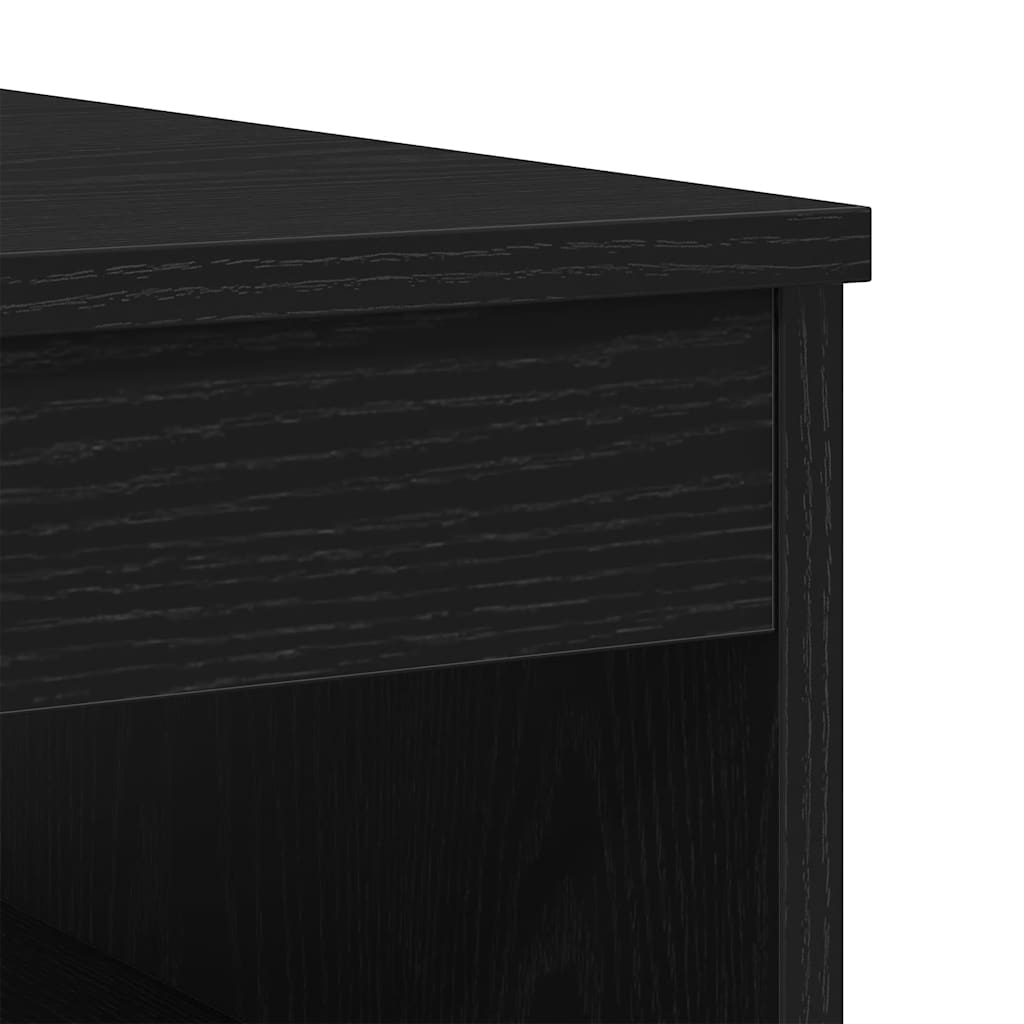 Drawer Cabinet Black Oak Look 40x50x76cm Wood Material