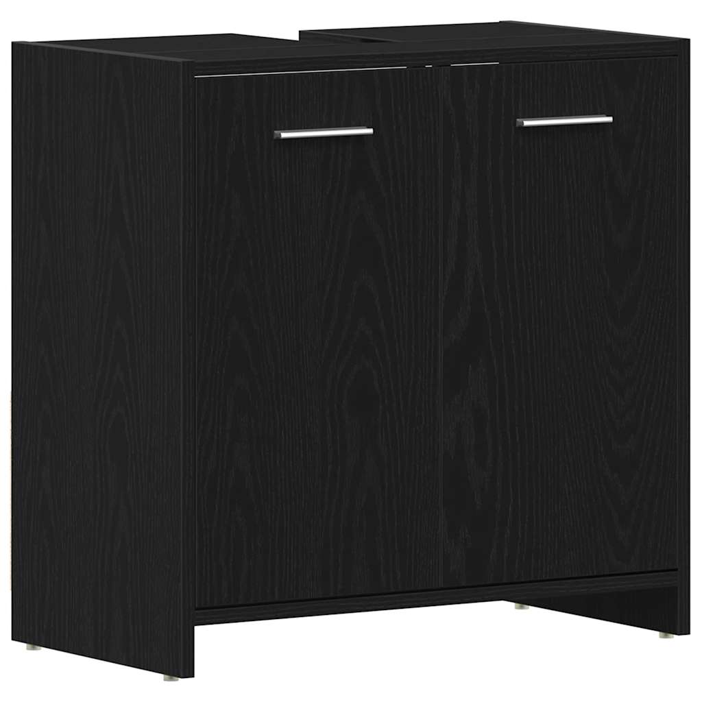 Washbasin Cabinet Black Oak Look 60x33x60 cm