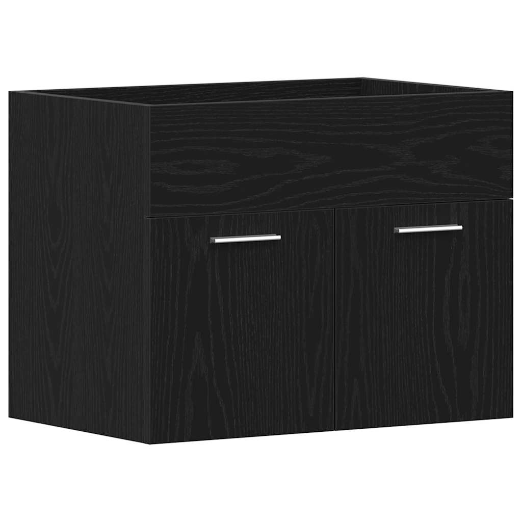 Washbasin Cabinet Black Oak Look 60x38.5x46 cm